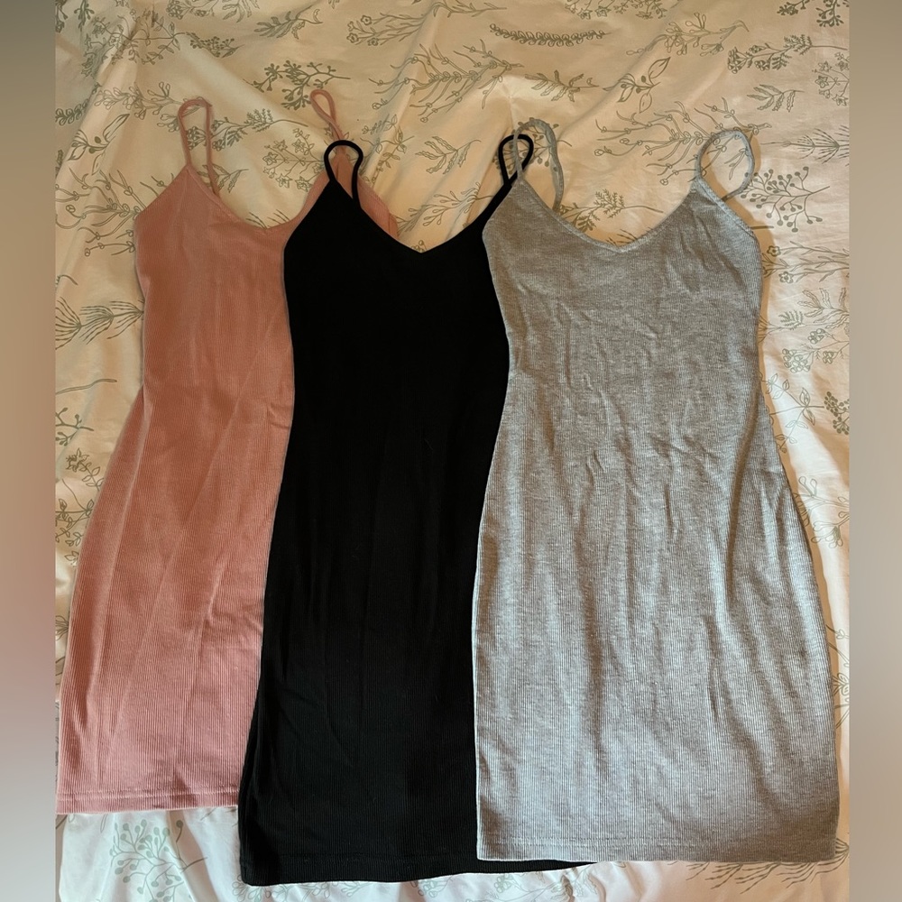 3 PACK!! SHEIN Bodycon dresses | Pink, Black, Gray